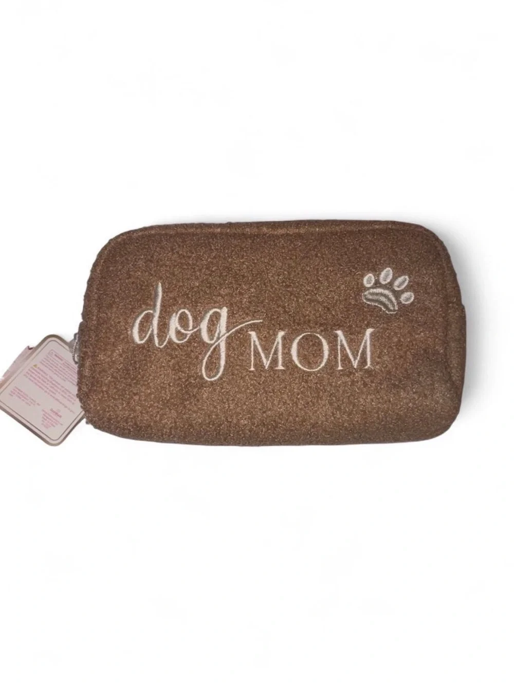 Dog Mom Brown Cosmetic Bag - Stylish Travel Pouch